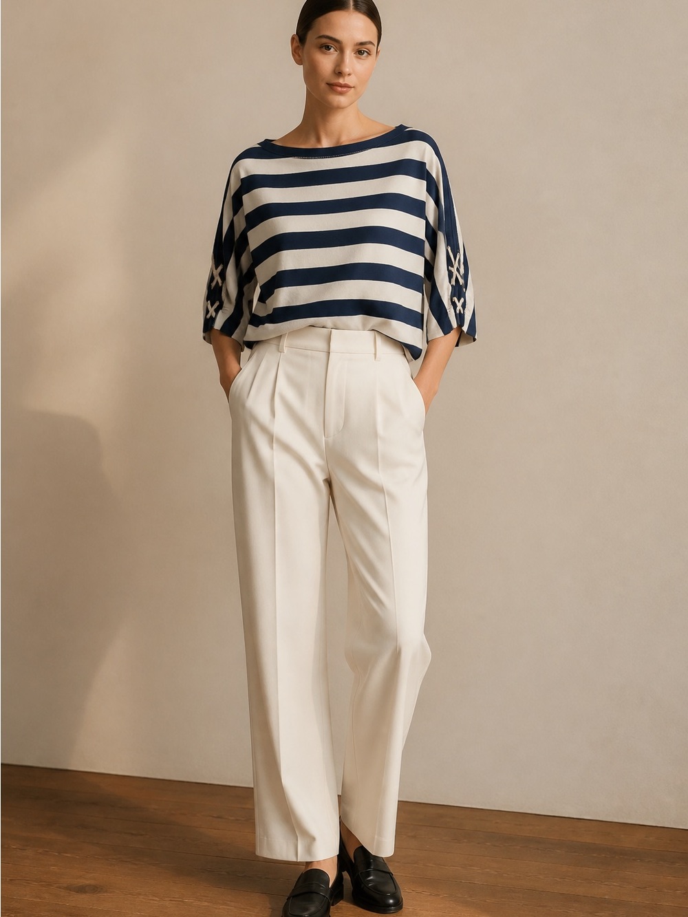 Lauren Ralph Lauren Boatneck Striped Top
